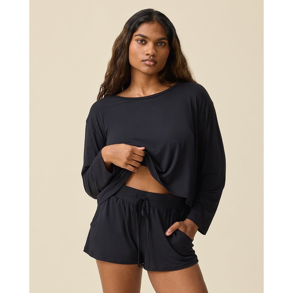 Kindred Bravely Aria Bamboo Casual Lounge Shorts Black Medium New With Tags